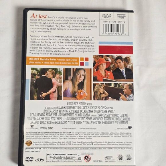 Rumor Has It... (2005, Full screen DVD) - Picture 3 of 3